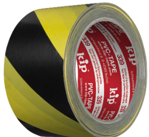 PVC-Warnband schwarz|gelb, 60 mm, 66 m 