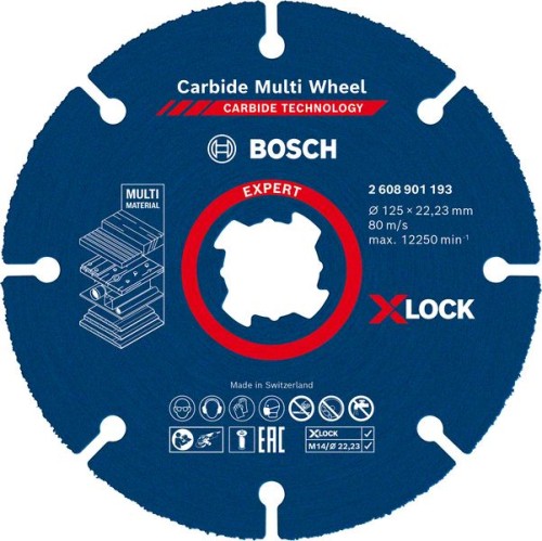 BOSCH Trennscheibe EXPERT Carbide Multi Wheel X-LOCK 22,23 mm | 125 mm 