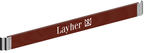 Layher 1239195 Bordbrett mit Klaue | 1,95 x 0,15 m 1,95 x 0,15