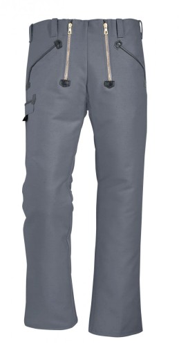 FHB HUBERT Zunfthose Zwirn-Doppelpilot ohne Schlag , grau, Gr. 27 Grau | Gr. 27