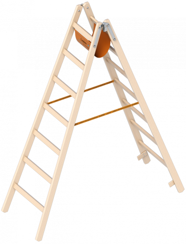 Layher 1038207 Holzstehleiter | AH 3,30 m 3,30 | 1,30