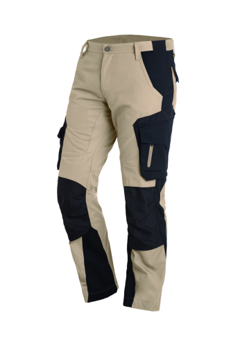 FHB FLORIAN Arbeitshose,  beige-schwarz,  Gr. 50 Beige-schwarz | Gr. 50