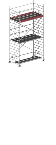 Breit Alu-Rollgerüst | AH 6,20 m - Sicherheitsaufbau 6,20