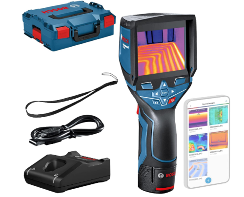 Bosch Thermodetektor GTC 400 C 12 V / 1x 2,0 Ah Akku + Ladegerät inkl. Handschlaufe in L-Boxx 