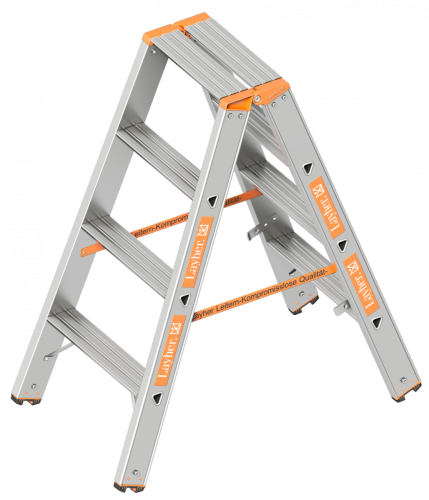 Layher 1043004 Stufenstehleiter TOPIC | AH 2,50 m 2,50 | 0,50