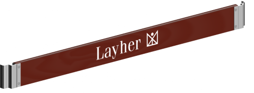 Layher 1239180 Bordbrett mit Klaue | 1,80 x 0,15 m 1,80 x 0,15