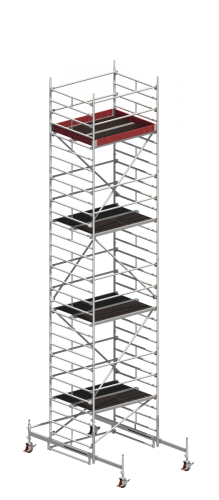 Layher 1405007 Uni Kompakt Alu-Rollgerüst | AH 9,38 m (P2) 9,38 | 7,38