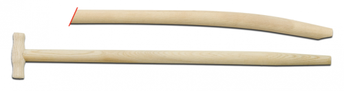 Spatenstiel gebogen T-Griff 