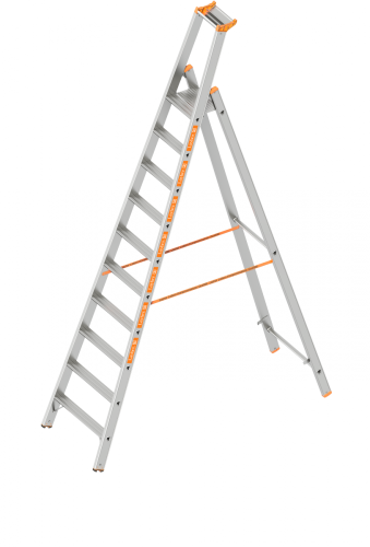 Layher 1064010 Stufenstehleiter TOPIC | AH 4,35 m 4,35 | 2,35