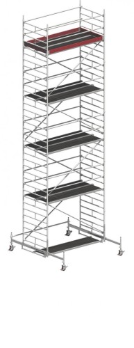 Breit Alu-Rollgerüst | AH 10,38 m - Sicherheitsaufbau 10,38