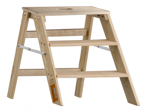 Layher 1055004 Klappbarer Holzstufentritt | AH 2,85 m 2,85 | 0,85