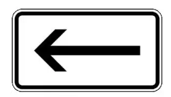 StVO-Verkehrszeichen VZ 1000-10 Richtung linksweisend | RA2 | 330x600 | 2mm 