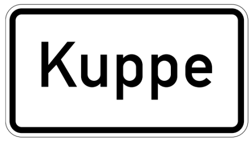 StVO-Verkehrszeichen VZ 1007-57 Kuppe | RA3 | 330x600 | 2mm 