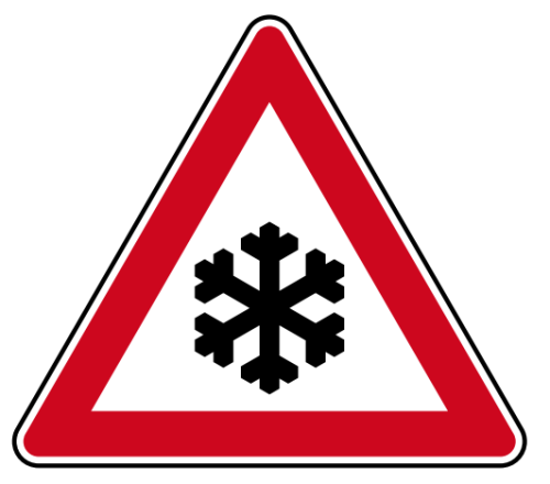 StVO-Verkehrszeichen VZ 101-51 Schnee- oder Eisglätte | RA3 | SL900 | 2mm 