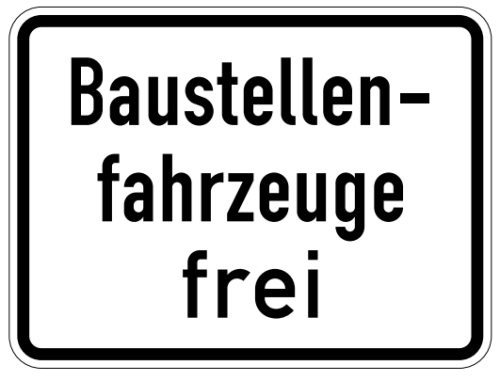StVO-Verkehrszeichen VZ 1028-30 Baustellenverkehr frei | RA1-315x420-3mm 