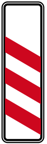 StVO-Verkehrszeichen VZ 157-20 3-Streifen Bake, AL | RA2-1000x300-3mm 