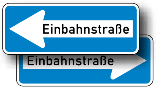 StVO-Verkehrszeichen VZ 220-40 Einbahnstraße doppels. | RA3 | 300x800D | 2mm 
