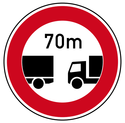 StVO-Verkehrszeichen VZ 273-x Verbot d.Unterschr.d.Mindest. | RA3 | Ø600 | 2mm 