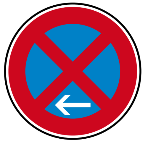 StVO-Verkehrszeichen VZ 283-11 Anfang Abs. Halteverbot,AL | RA3-Ø750-A 