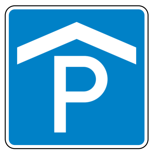 StVO-Verkehrszeichen VZ 314-50 Parkhaus, Parkgarage | RA2 | 600x600 | 2mm 