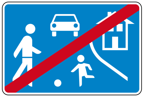 StVO-Verkehrszeichen VZ 325.2 Ende eines verkehrsberuhigten Bereichs | RA3-600x900-3mm 
