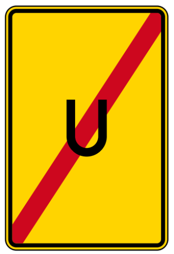 StVO-Verkehrszeichen VZ 455.2 Ende der Umleitung | RA3-630x420-3mm 