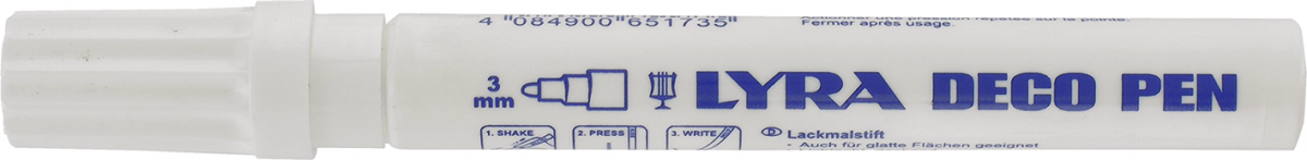 Lackmalstift DECO Pen, weiß 