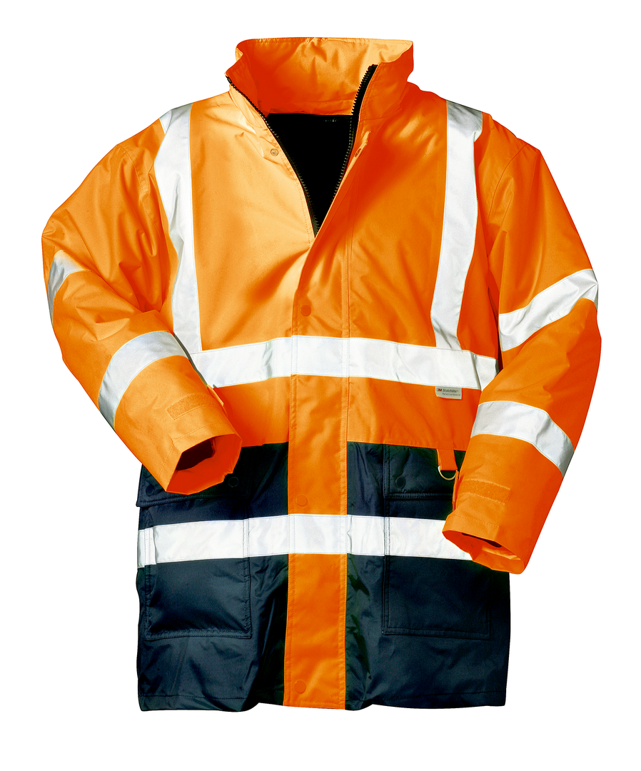 Warnschutzjacke, orange/marine 