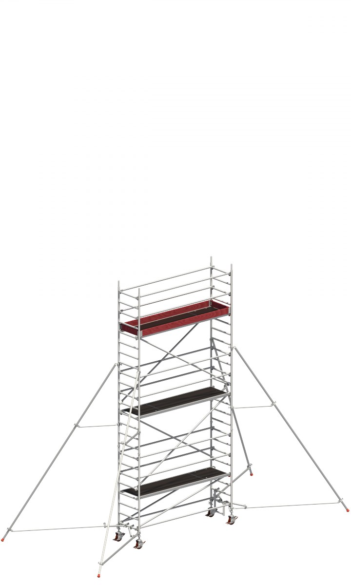 Layher Uni Standard Alu-Rollgerüst mit Gerüststützen 5 m (Sicherheitsaufbau P2) 