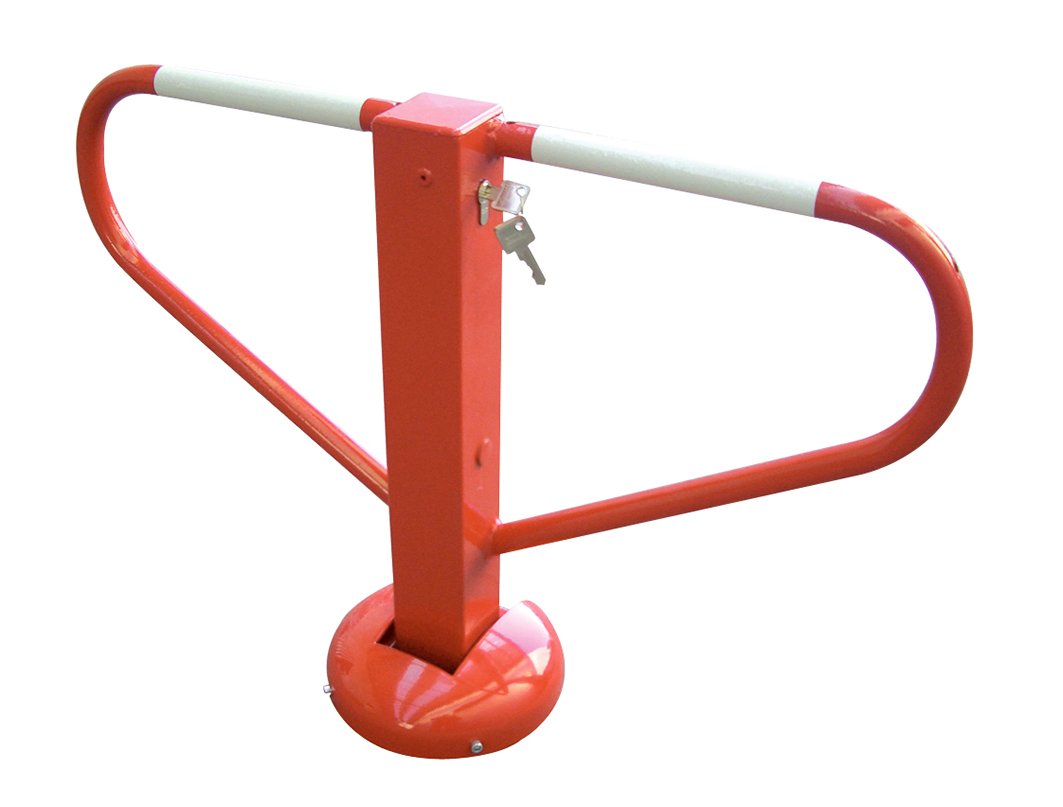 Anfahrsichere Parkplatzsperre | umlegbar mit Profilzylinderschloss 