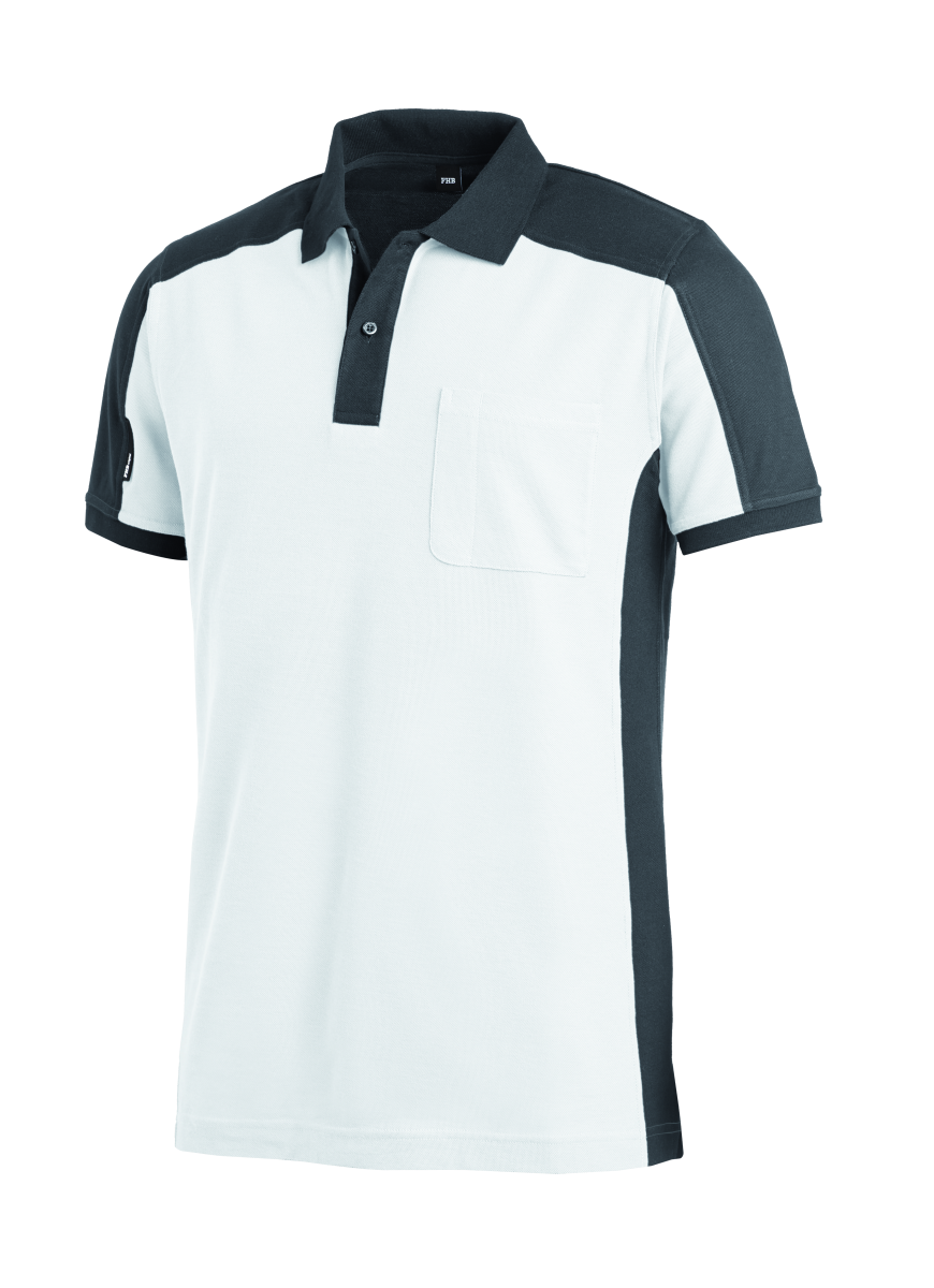 FHB KONRAD Polo-Shirt,  weiß-anthrazit,  Gr. 5XL weiß-anthrazit | Gr. 5XL