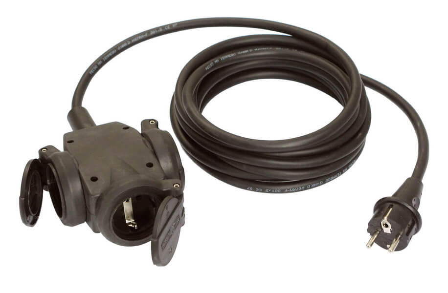 3-fach Verteilersteckdose 230 V H07RN-F 3G1,5 | 10 m 