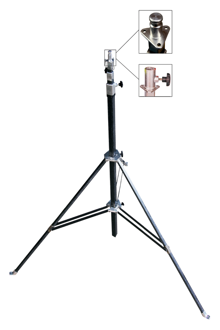 Powermoon Dreibein-Stativ „Fiberjack®“ 1,75 - 4,75 m 