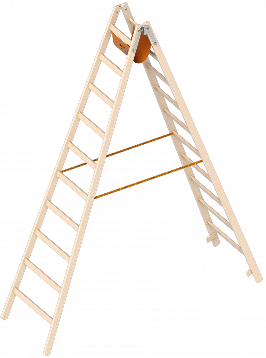 Layher 1038210 Holzstehleiter | AH 4,10 m 4,10 | 2,10