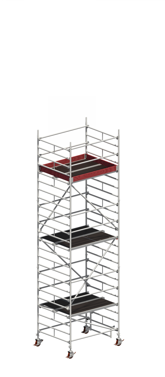 Layher 1405005 Uni Kompakt Alu-Rollgerüst | AH 7,20 m (P2) 7,20 | 5,20