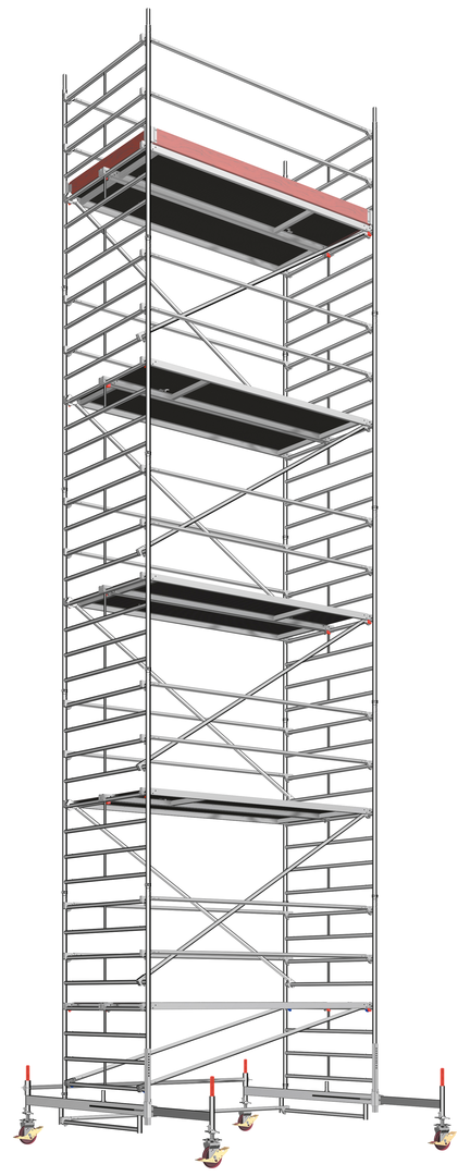 Layher 1402109 Uni Breit Alu-Rollgerüst | AH 11,38 m (P2) 11,38 | 9,38
