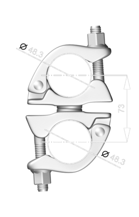 Layher 4702019 Drehkupplung l Schlüsselweite (SW) 19 