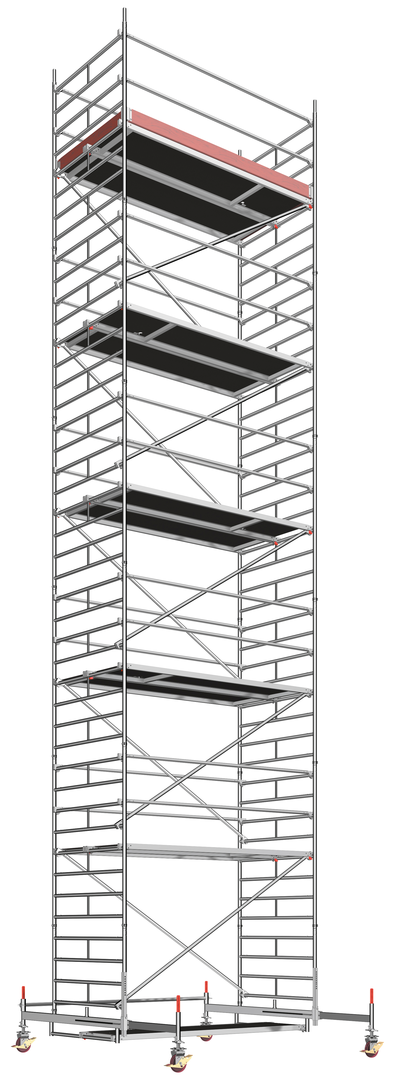 Layher 1402110 Uni Breit Alu-Rollgerüst | AH 12,38 m (P2) 12,38 | 10,38