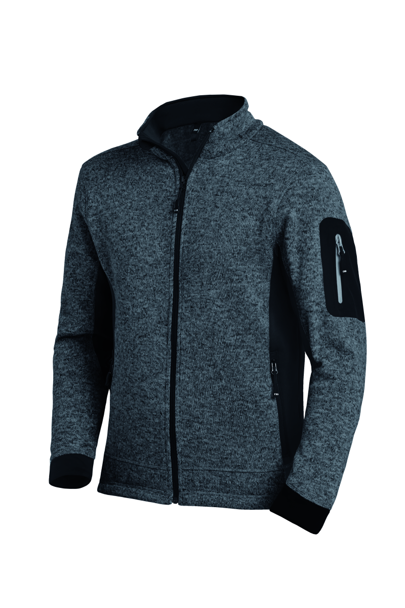 FHB CHRISTOPH Strick-Fleece-Jacke,  anthrazit-schwarz,  Gr. 2XL Anthrazit-schwarz | Gr. 2XL