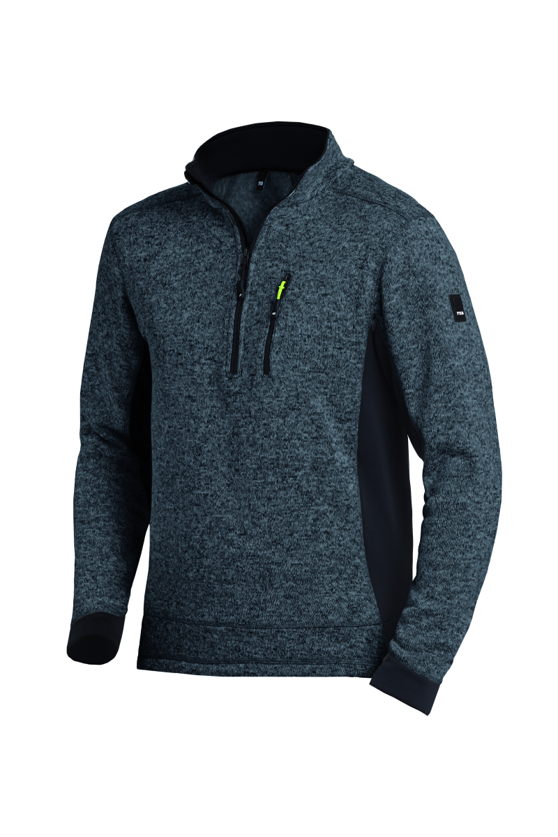 FHB PATRICK Strick-Fleece-Troyer, anthrazit-schwarz, L Anthrazit-schwarz | L