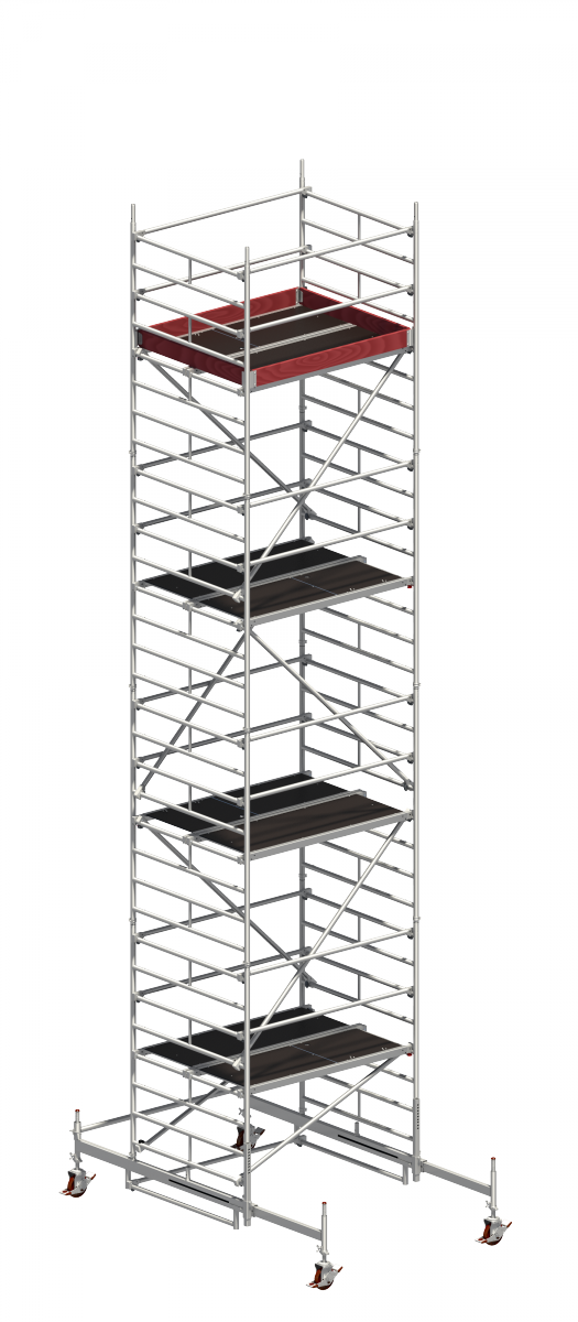 Layher 1405007 Uni Kompakt Alu-Rollgerüst | AH 9,38 m (P2) 9,38 | 7,38