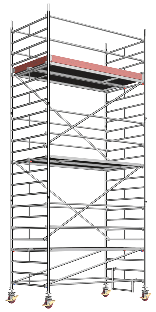 Layher 1402105 Uni Breit Alu-Rollgerüst | AH 7,20 m (P2) 7,20 | 5,20
