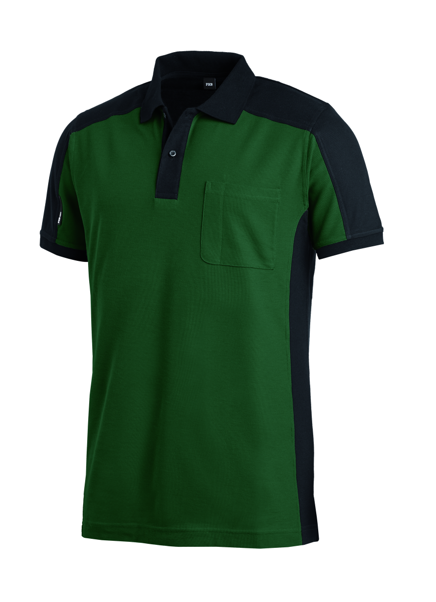 FHB KONRAD Polo-Shirt,  grün-schwarz,  Gr. L grün-schwarz | Gr. L