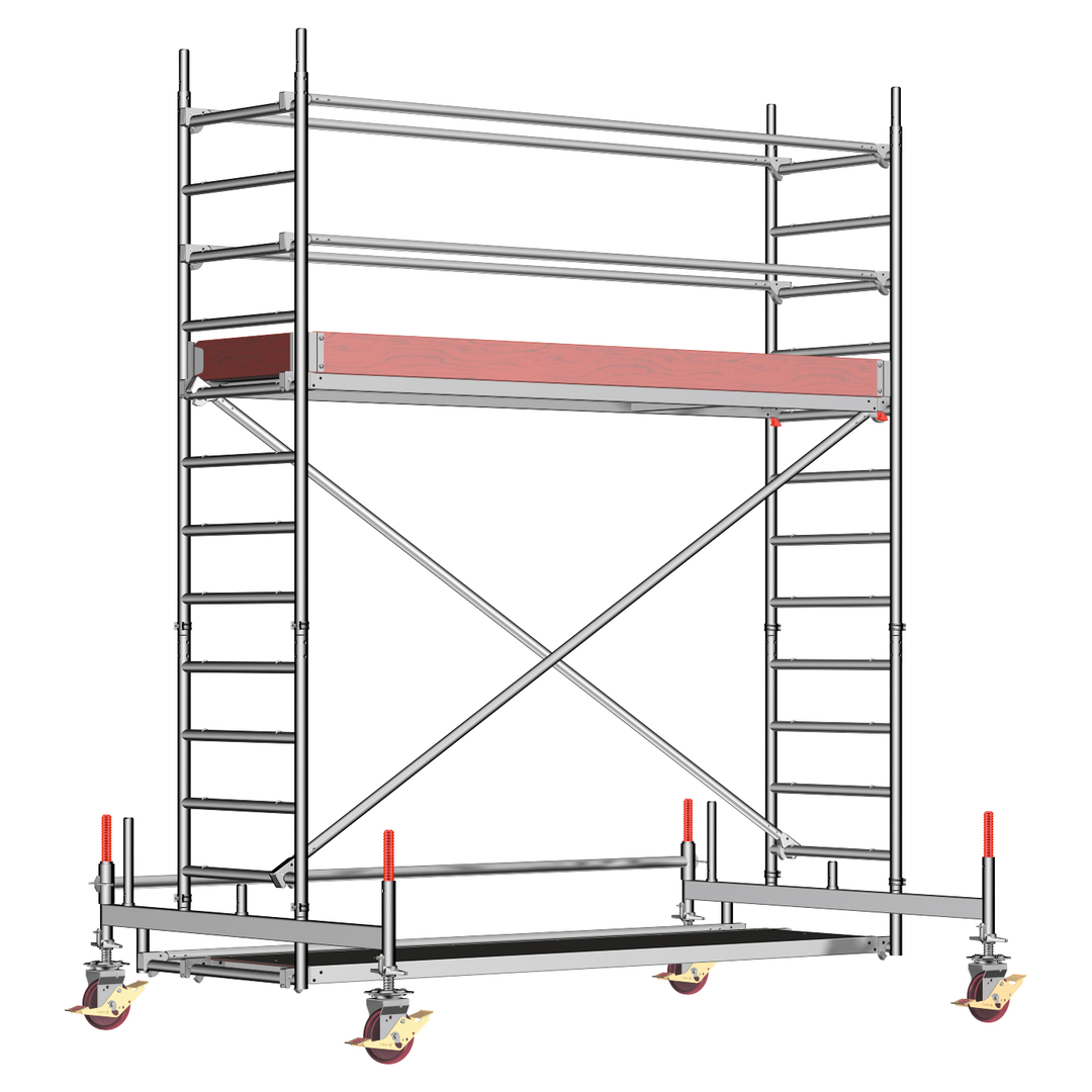 Layher 1401102 Uni Standard Alu-Rollgerüst | AH 4,35 m (P2) 