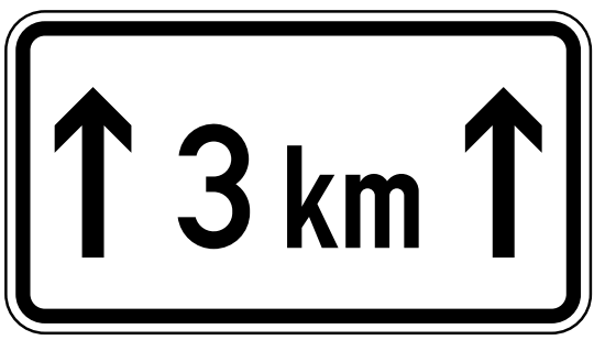 StVO-Verkehrszeichen VZ 1001-31 auf … km | RA2-412x750-3mm 