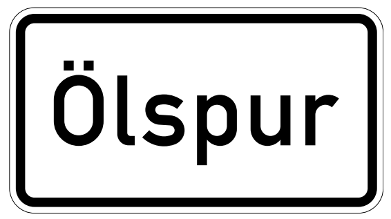 StVO-Verkehrszeichen VZ 1007-30 Ölspur | RA2-330x600-A 