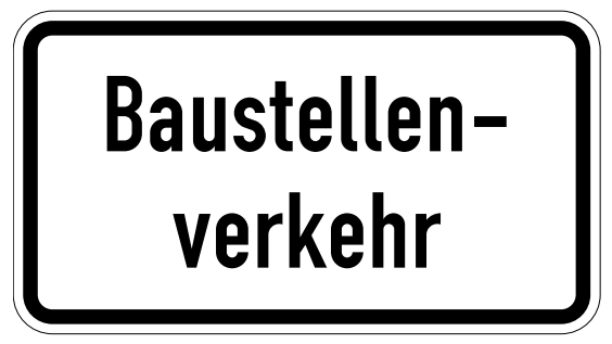 StVO-Verkehrszeichen VZ 1007-38 Baustellenverkehr | RA1-412x750-A 