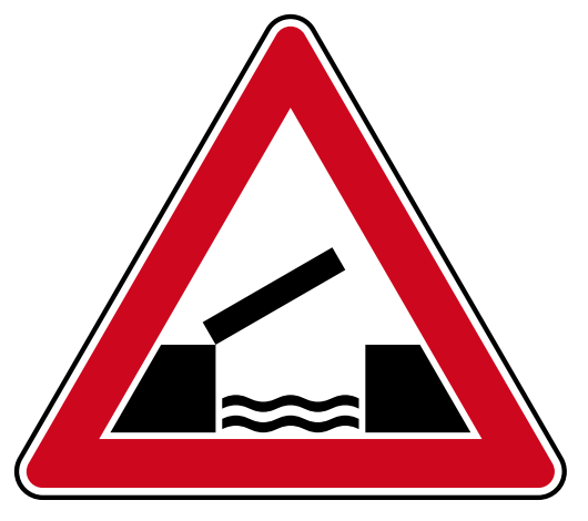 StVO-Verkehrszeichen VZ 101-55 bewegliche Brücke | RA3 | SL900 | 2mm 