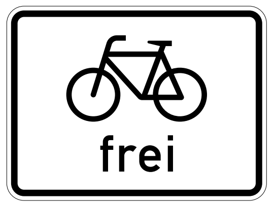 StVO-Verkehrszeichen VZ 1022-10 Radverkehr frei | RA3 | 450x600 | 2mm 