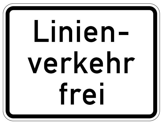 StVO-Verkehrszeichen VZ 1026-32 Linienverkehr frei | RA1-562x750-3mm 